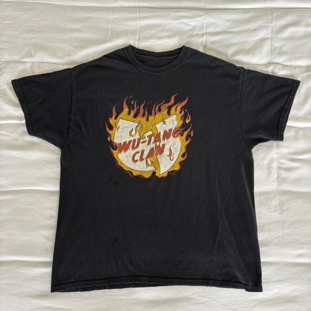 Wu-Tang Clan Flames black cotton t-shirt